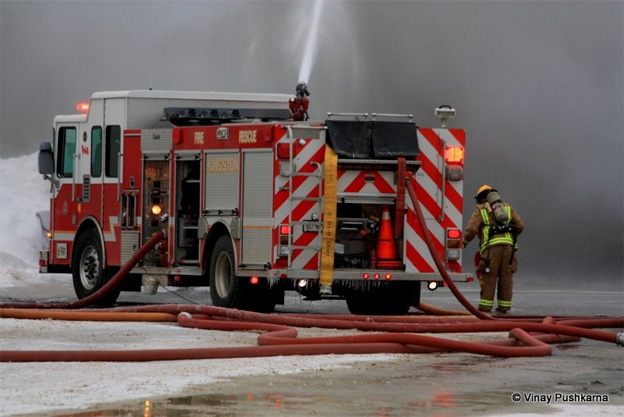 CTVNews image of helicopter rescue Kingston, Ontario fire truck. A CMC Rescue Equipment Blog Post.