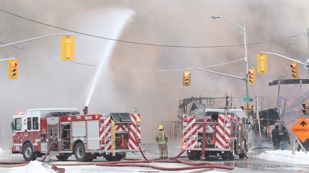 CTVNews image of helicopter rescue Kingston, Ontario fire trucks. A CMC Rescue Equipment Blog Post.