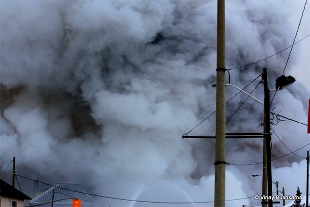 CTVNews image of helicopter rescue Kingston, Ontario fire smoke. A CMC Rescue Equipment Blog Post.